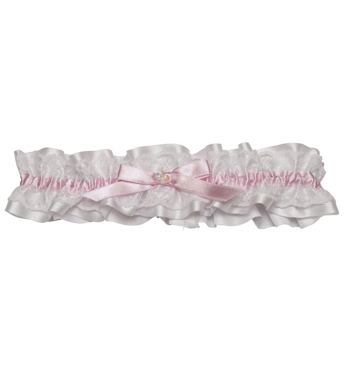 Kyla pink lace garter