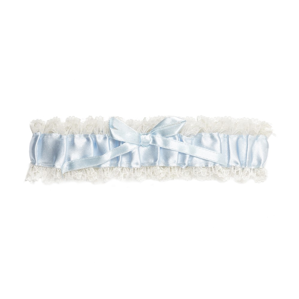 Tilly Blue Satin Garter