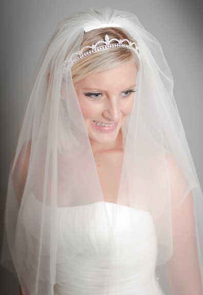 Sofiya crystal elbow length veil