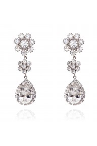 Rose crystal earrings